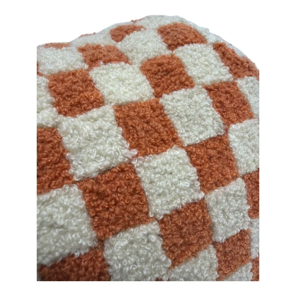 Shiraleah Orange And Ivory Large Pumpkin Pillow 10.5